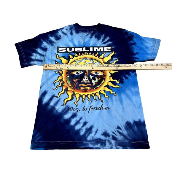 SUBLIME 40 oz To Freedom Blue Tie Dye T Shirt 420 by Sublime Size SMALL - Picture 7 of 8